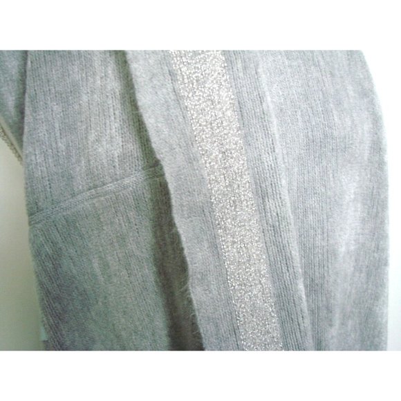 Calvin Klein Gray Acrylic Glitter Knit Infinity Scarf Warm Soft Stretch 33x12" - Picture 4 of 16